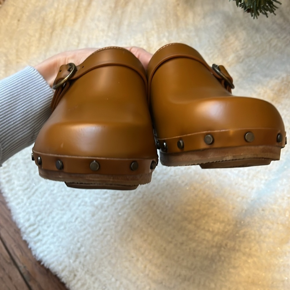 Isabel Marant Thalie Buckle Leather Brown clogs size 10 - Picture 12 of 14